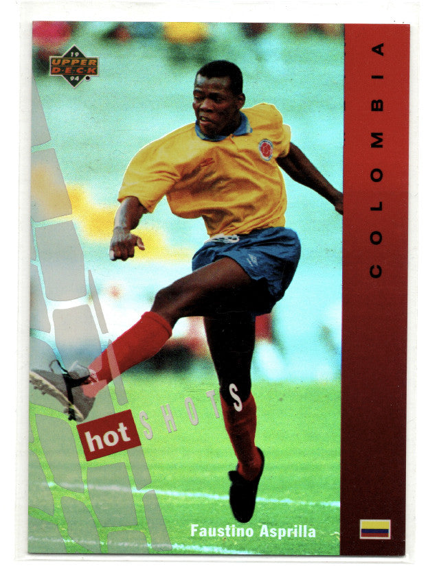 1994 Upper Deck World Cup French/Dutch Hot Shots Faustino Asprilla #HS6 1