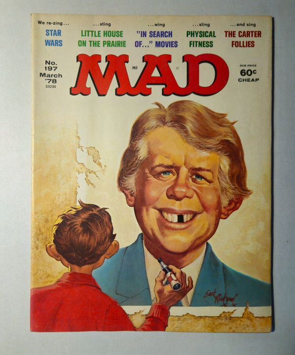 Vintage MAD Magazine #197 March 1978 President Carter Cover w/ Star Wars Feature