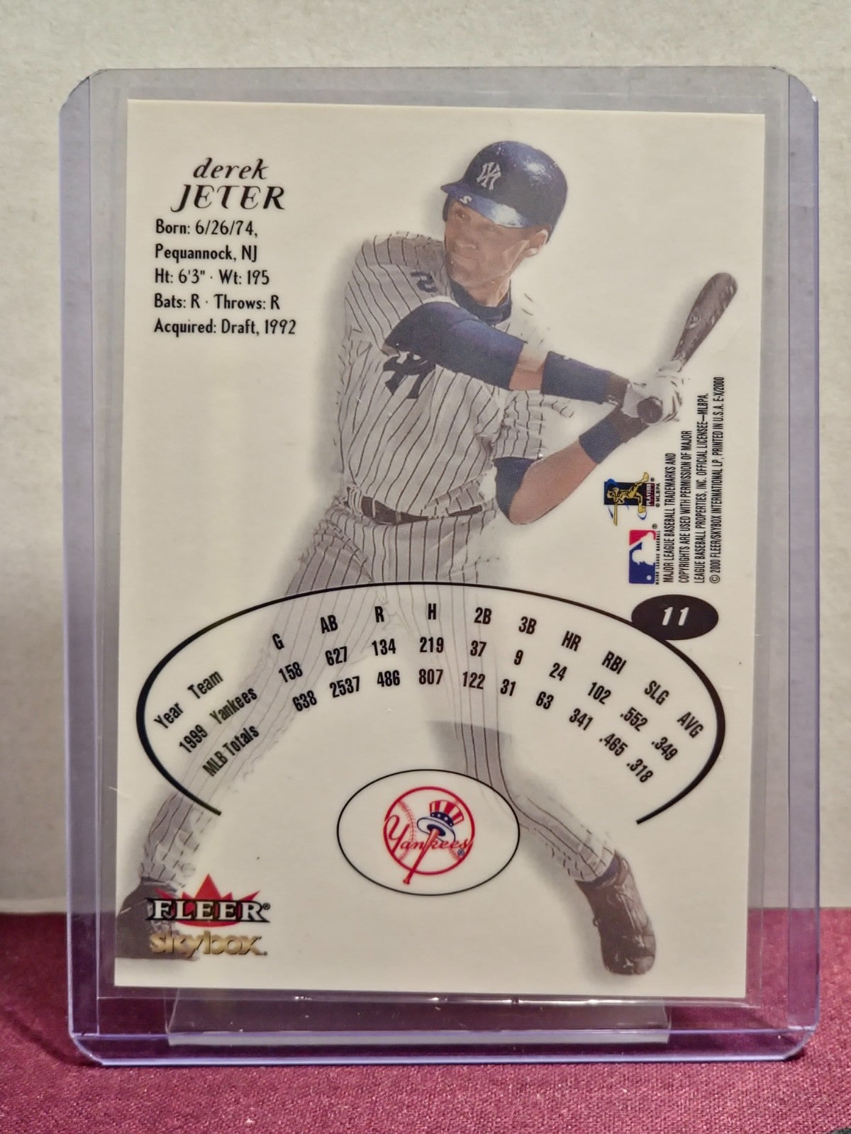 Derek Jeter - 2000 Fleer SkyBox eX Foil Card #11 Yankees HOF (FLR) 2