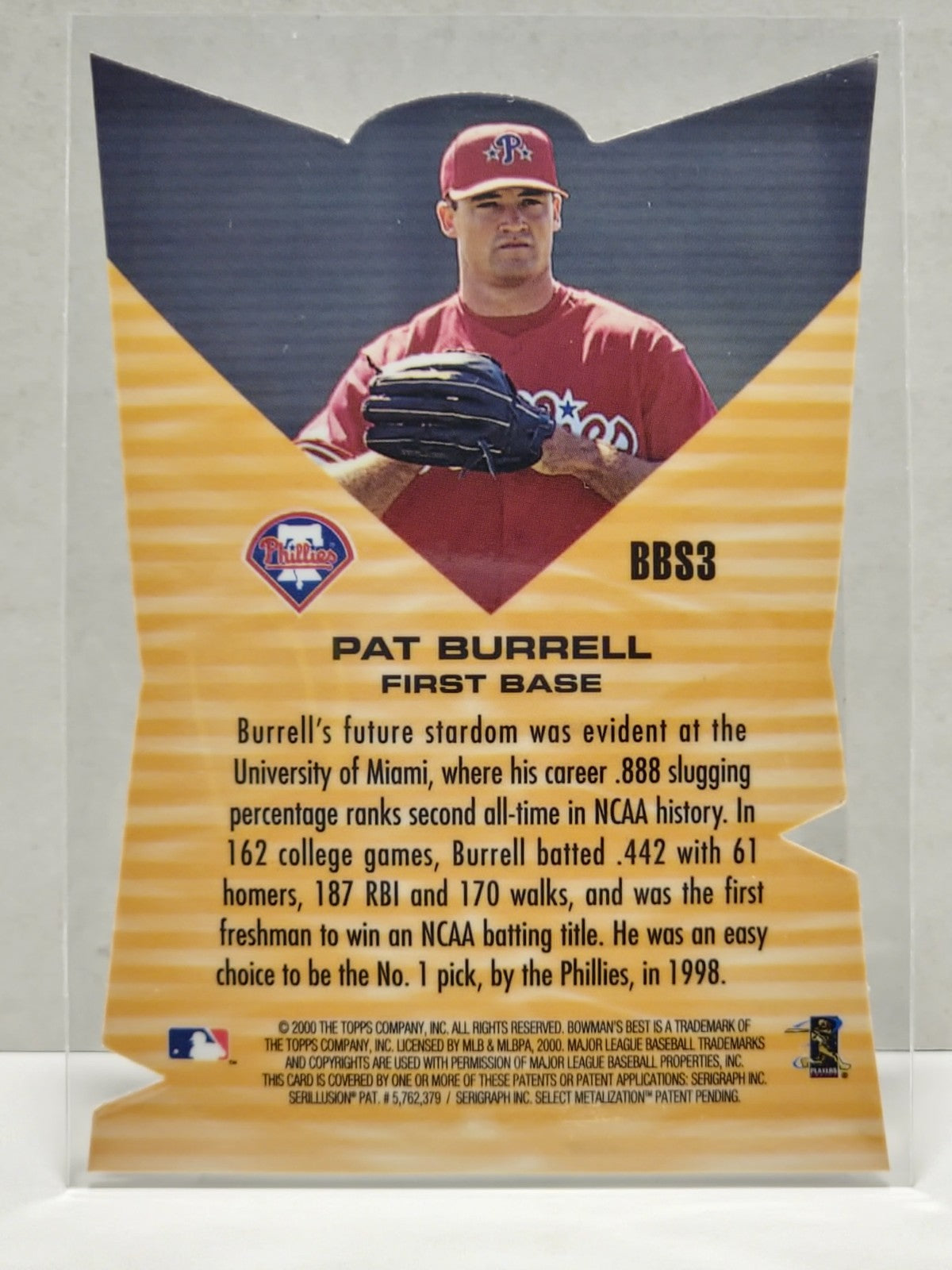 2000 Bowman's Best Best Selections Pat Burrell #BBS3 2
