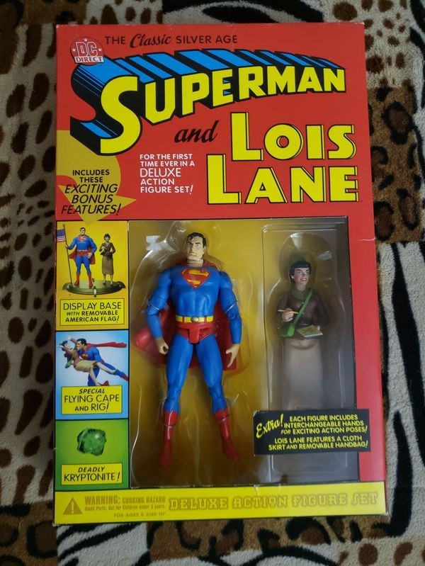DC Direct Classic Silver Age Superman and Lois Lane Deluxe Action Figure Set New 1