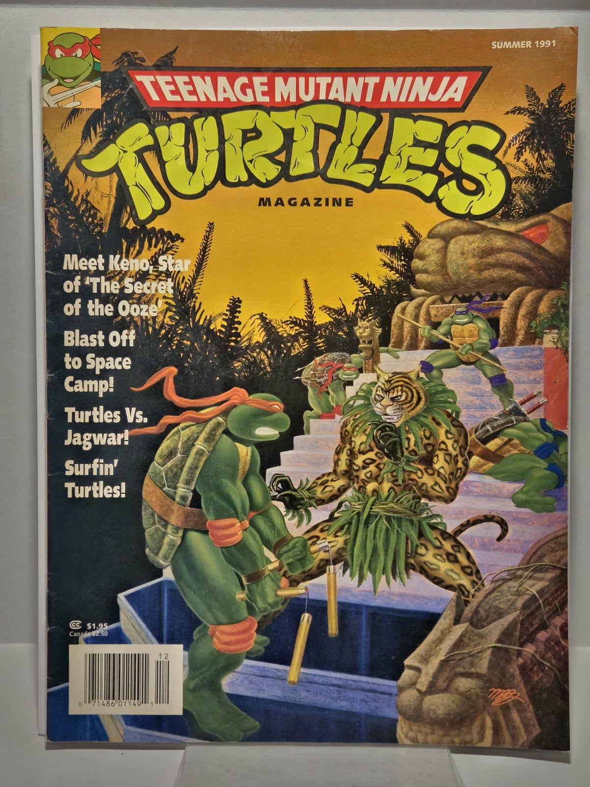Teenage Mutant Ninja Turtles Magazine Summer 1991 with CENTERFOLD POSTER TMNT 1