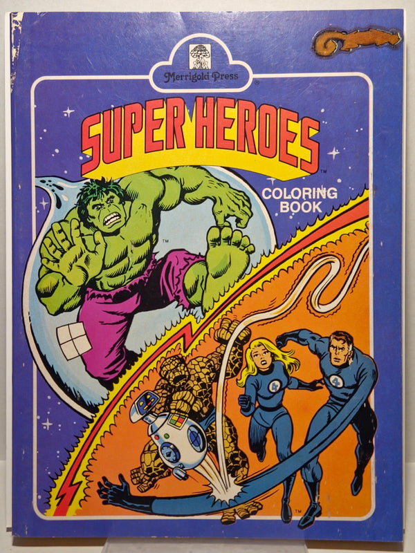 Vintage Merrigold Press Super Heroes Big Coloring & Activity Book  1980 Hulk