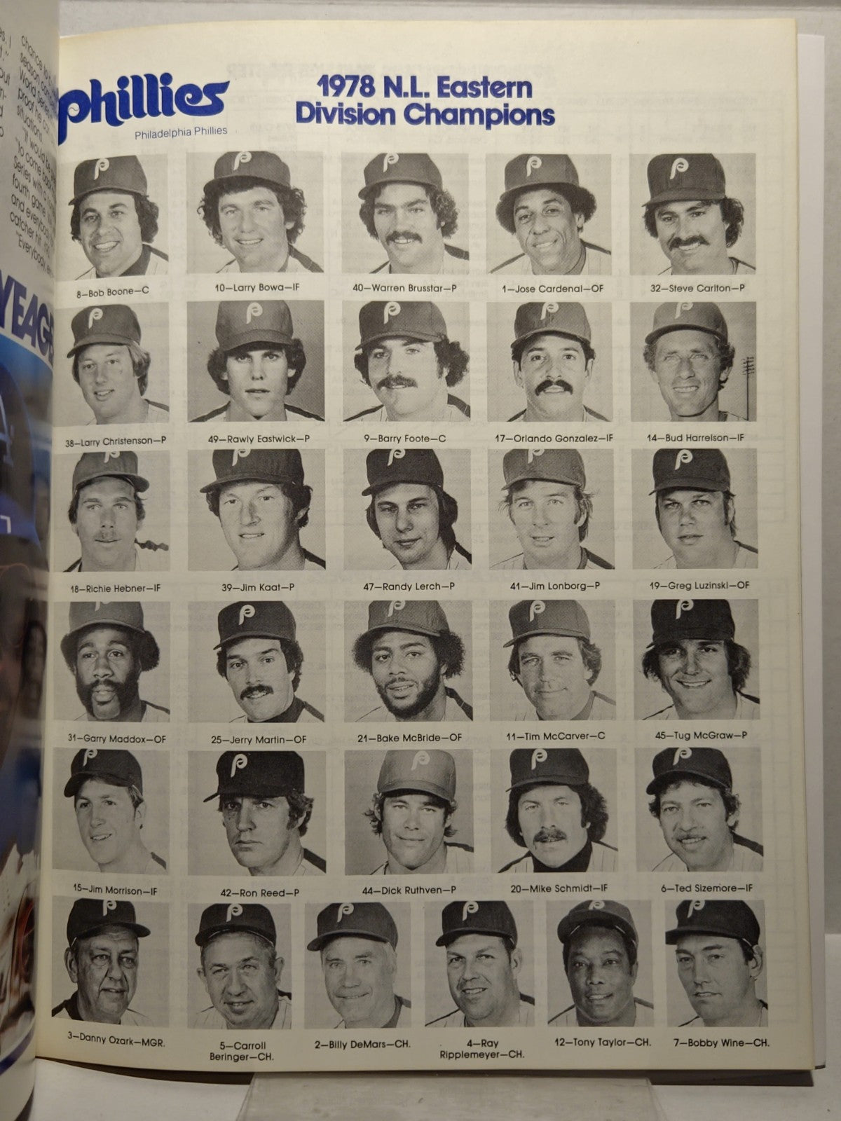 1978 National League Championship Series Baseball Program Dodgers 2