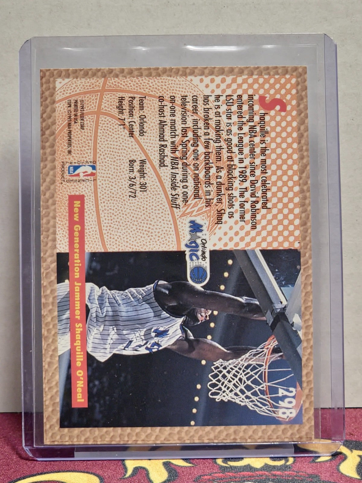 1992-93 Fleer - Slam Dunk Shaquille O'Neal #298 (RC) 2