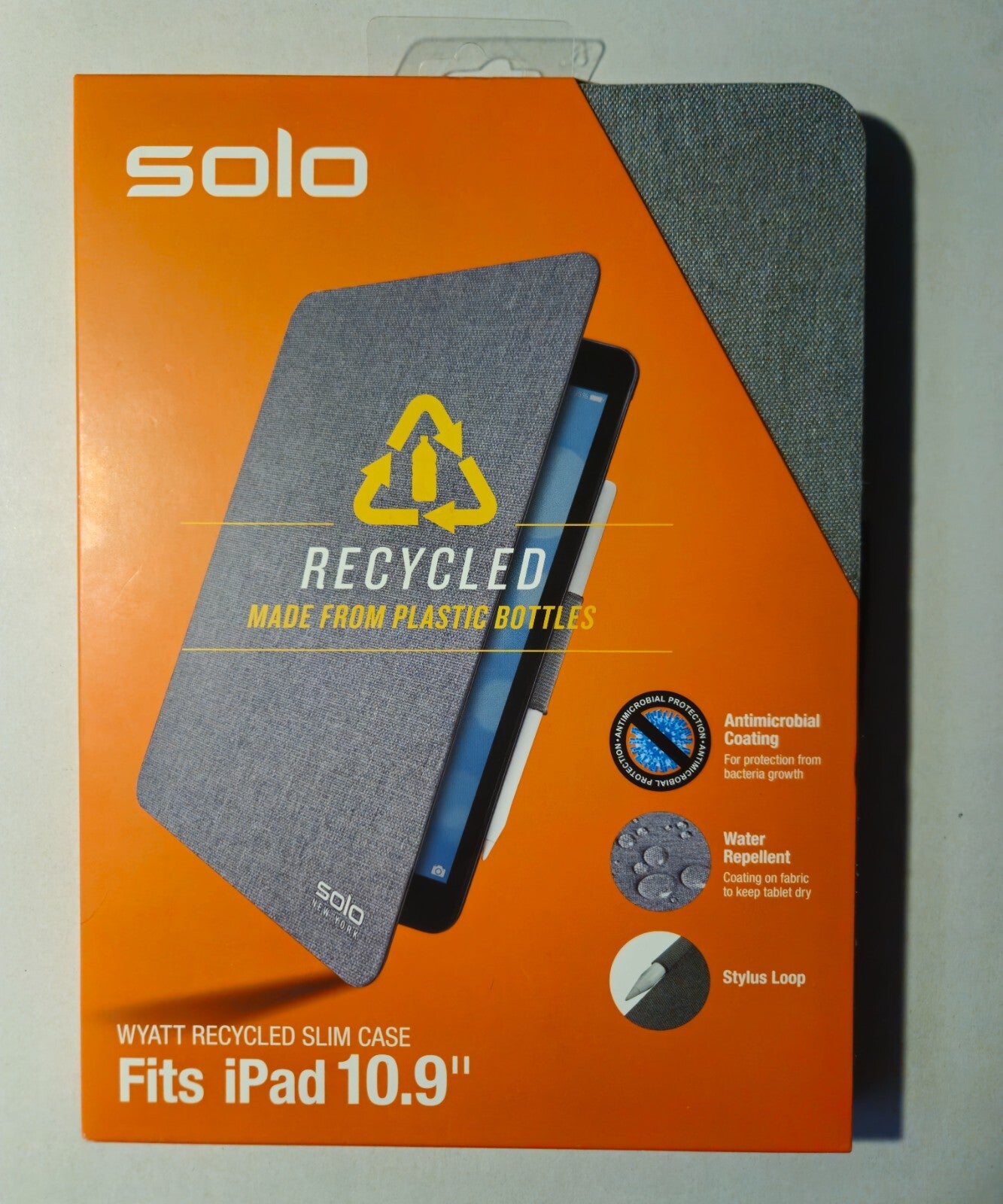 Solo Wyatt Slim Case Folio for iPad 10.9" (10th Gen) with Stylus Holder Recycled 1