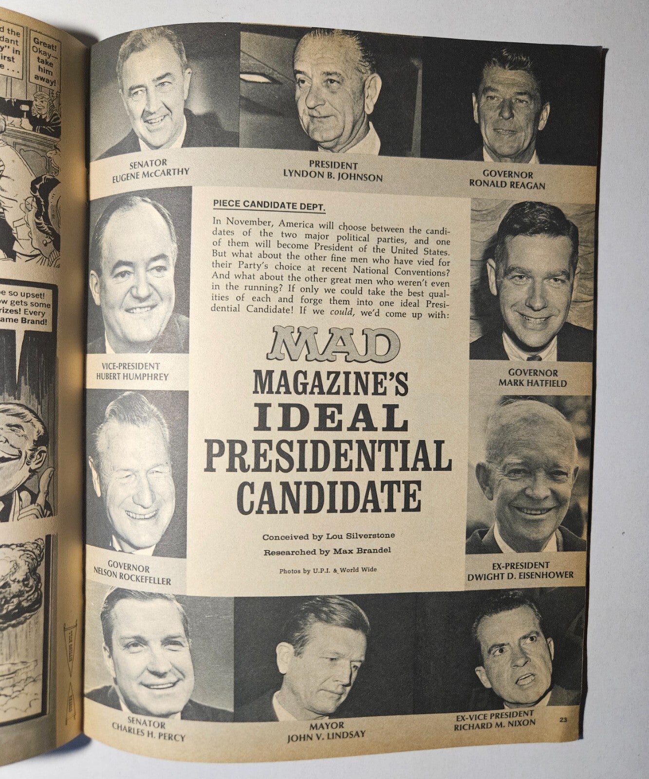 MAD Magazine #122 October 1968 "Ideal Presidential Candidate" Issue 2