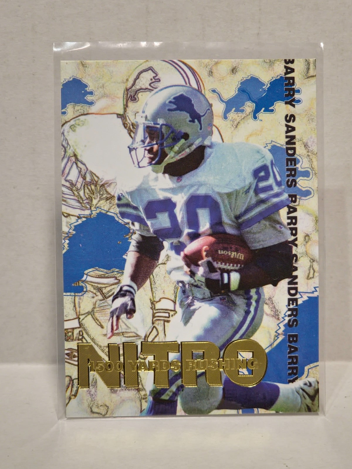 1995 Collector's Edge Nitro Redemption Barry Sanders #5 HOF 1