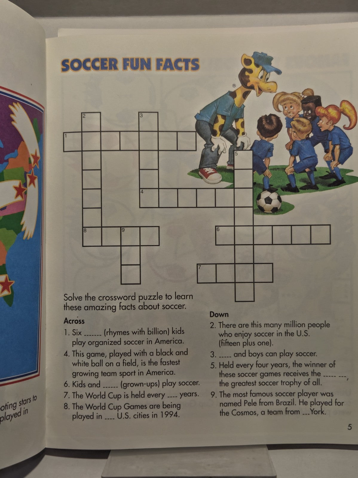 Toys R Us World of Soccer Color & Activity Book Geoffrey's 1993 3