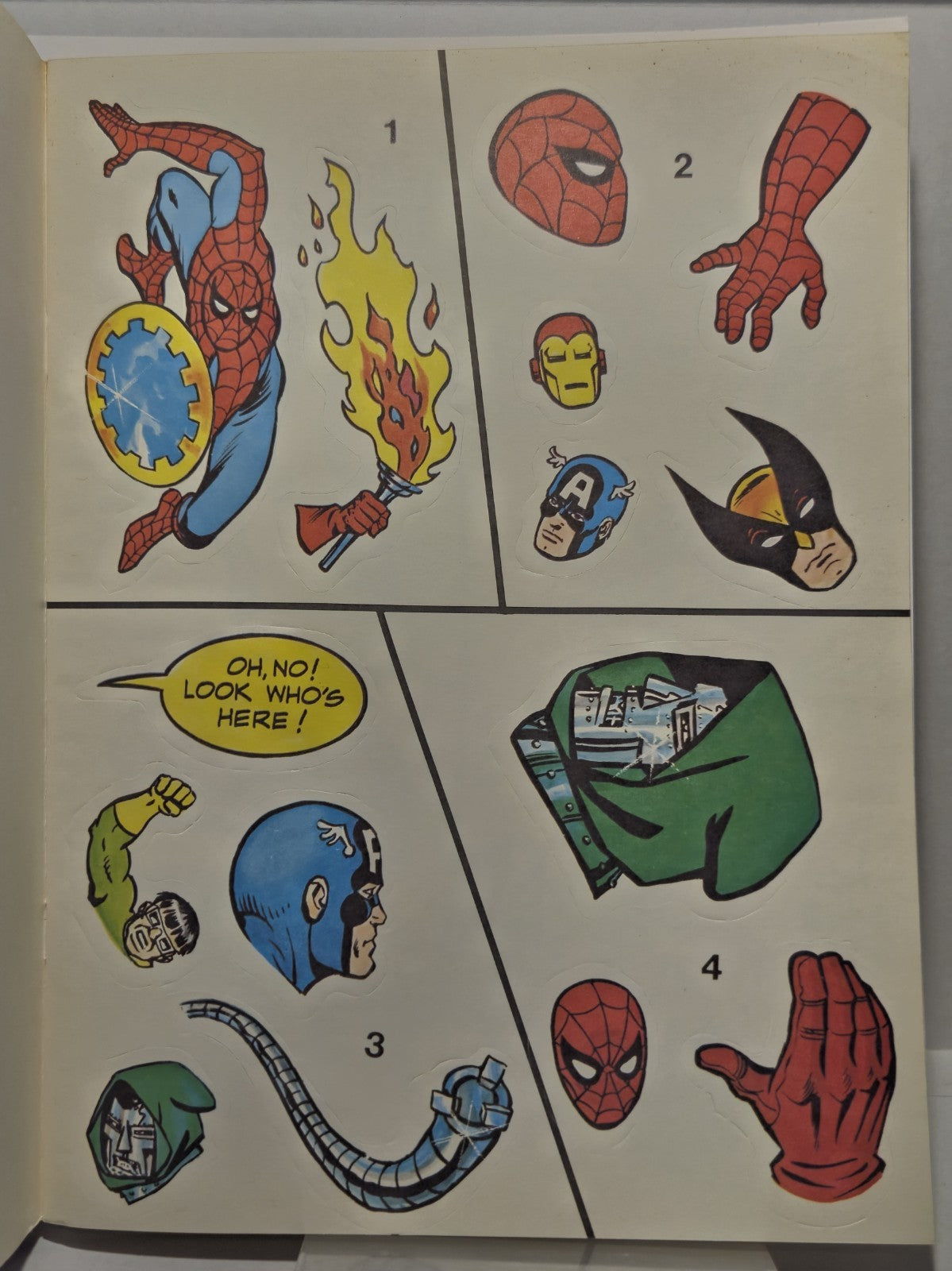 Marvel Super Heroes Secret Wars Sticker Adventures 1984 Doom Avengers X-Men 3