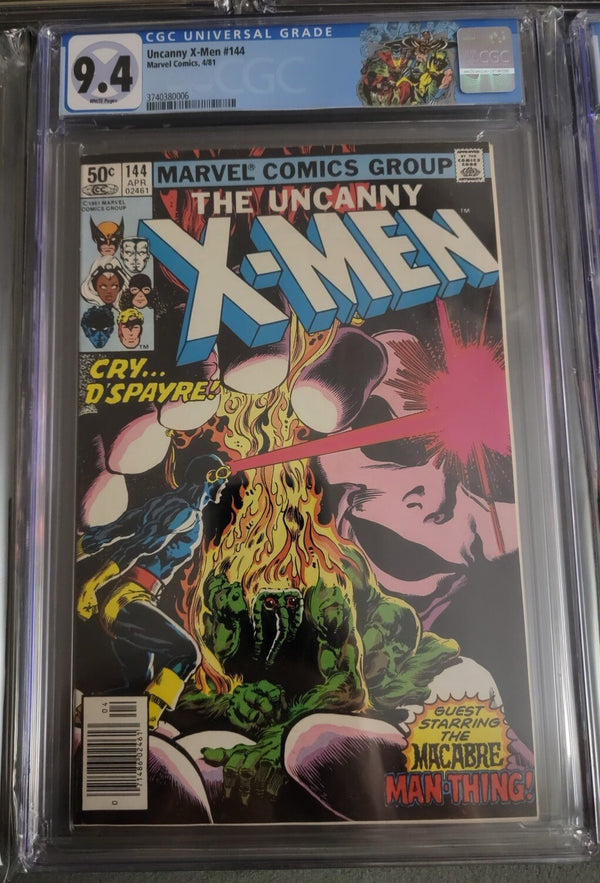X-Men #144 1981 CGC 9.4 WP CUSTOM Cyclops Solo Story Man-Thing Marvel