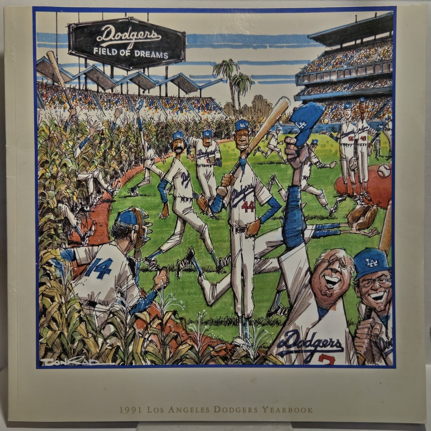 Los Angeles Dodgers Field Of Dreams 1991 MLB Baseball Yearbook Program Oversized 1