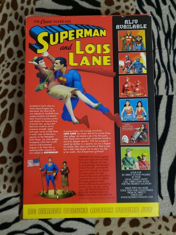 DC Direct Classic Silver Age Superman and Lois Lane Deluxe Action Figure Set New 4