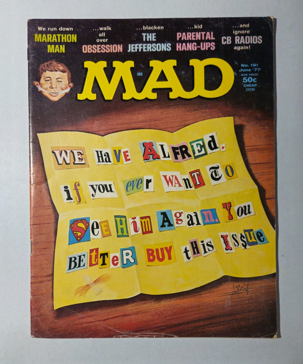 MAD Magazine #191 June 1977 Batman Alfred kidnapped Issue