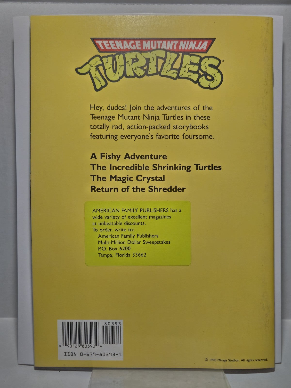 Teenage Mutant Ninja Turtles "A Fishy Adventure" Storybook Random House 1990 (B) 2