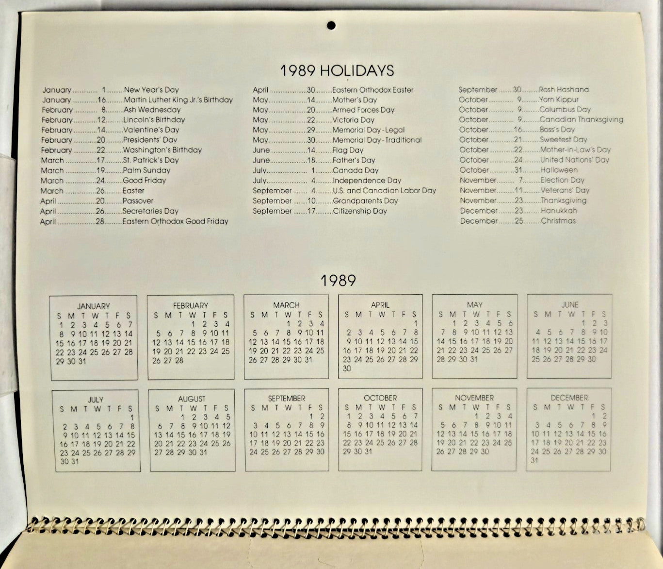 Disney Calendar 1988 Walt Disney Classics Colorful Prints Retro Leap Year 2044 6