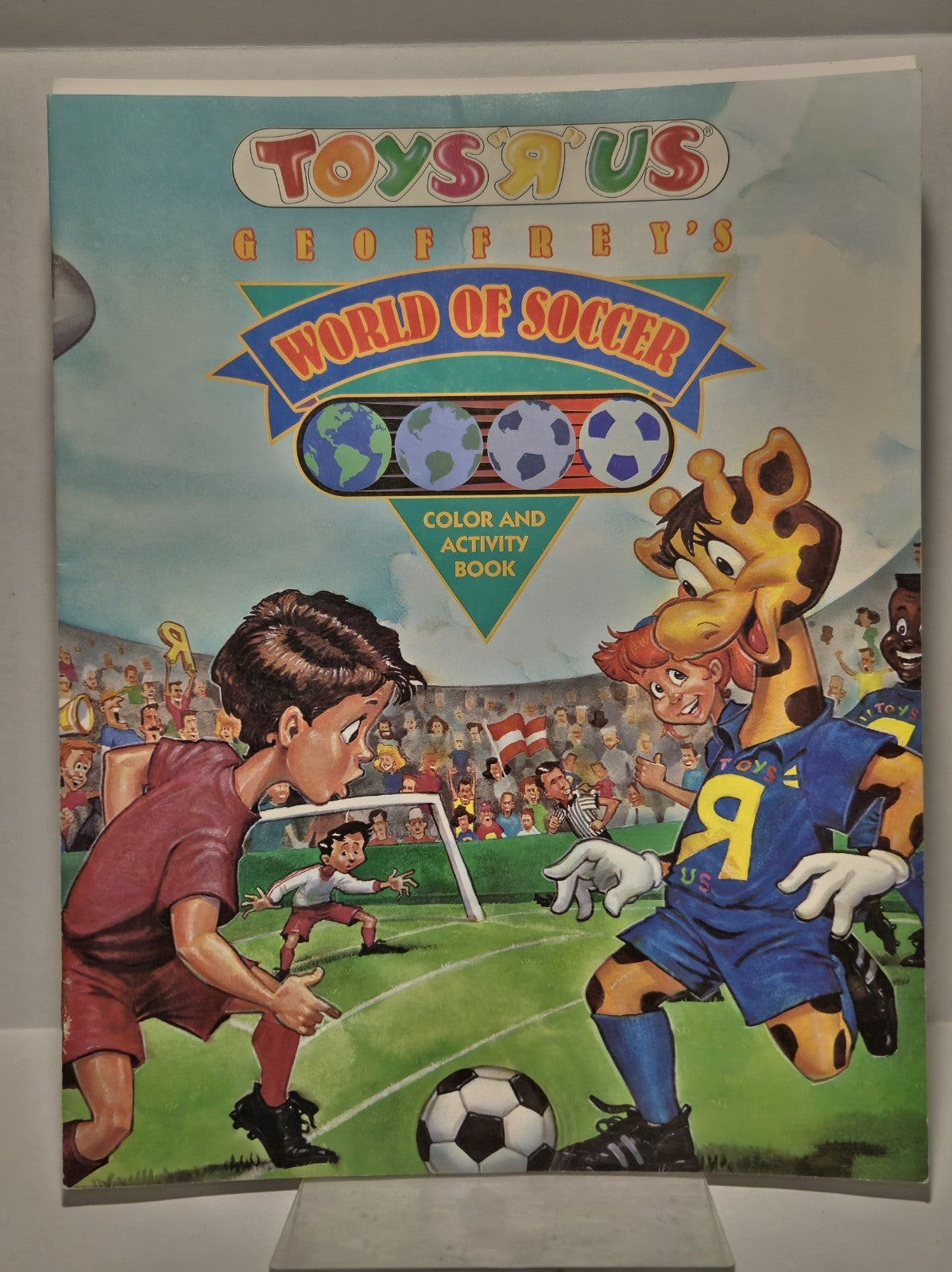 Toys R Us World of Soccer Color & Activity Book Geoffrey's 1993 1
