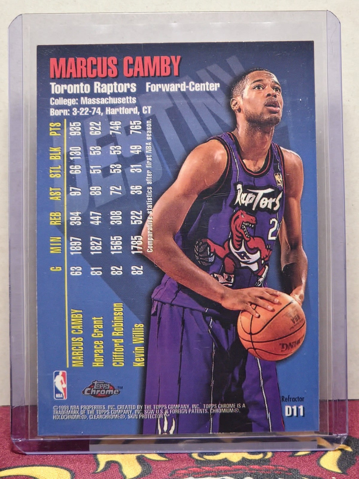 1997-98 Topps Chrome - Destiny Marcus Camby #D11 Refractor 2